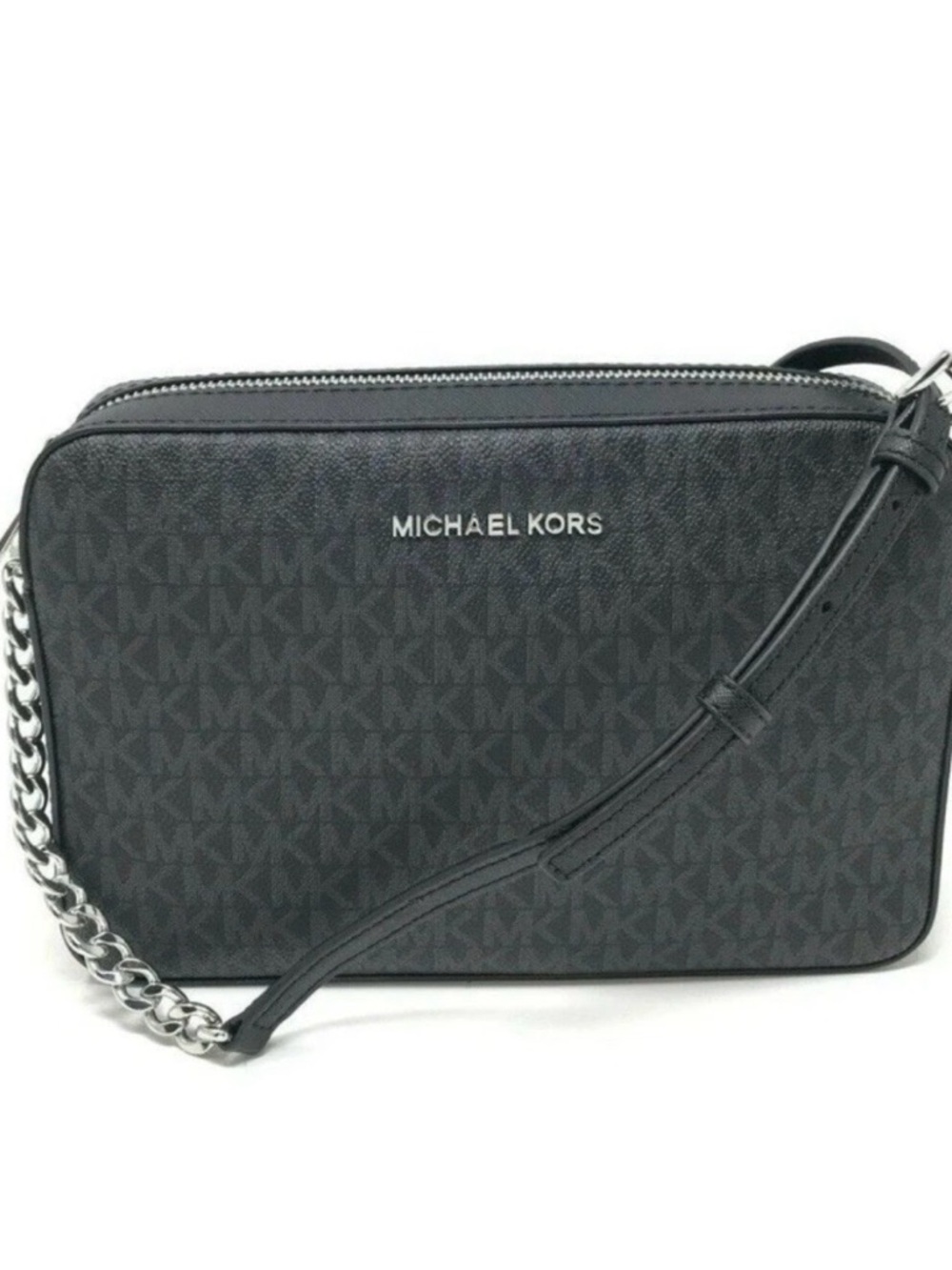 Michael Kors Black Signature Print Crossbody Bag